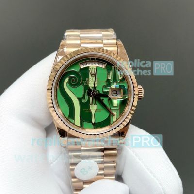 8+ Factory Super Clone Rolex Day-Date Gain Weight Vienna Philharmonic Dial Rose Gold Watch 